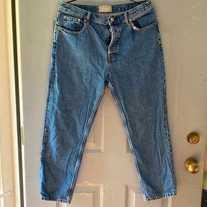 Everlane high rise cheeky straight jean size 31 ankle.